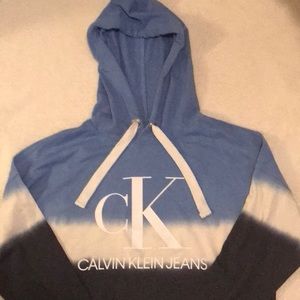 Calvin Klein Jeans Blue Tye-Dye Hoodie